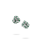 Knott Emerald and Diamond Earrings