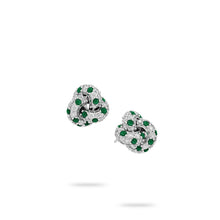 Knott Emerald and Diamond Earrings