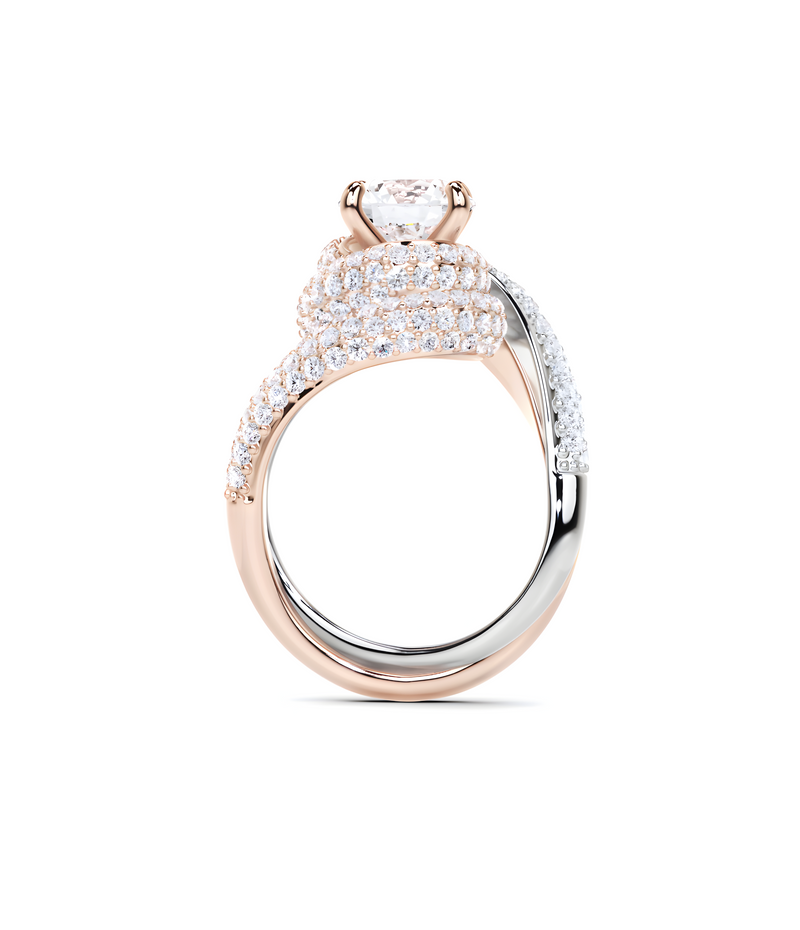 Anillo de alta joyería con diamantes impecables 