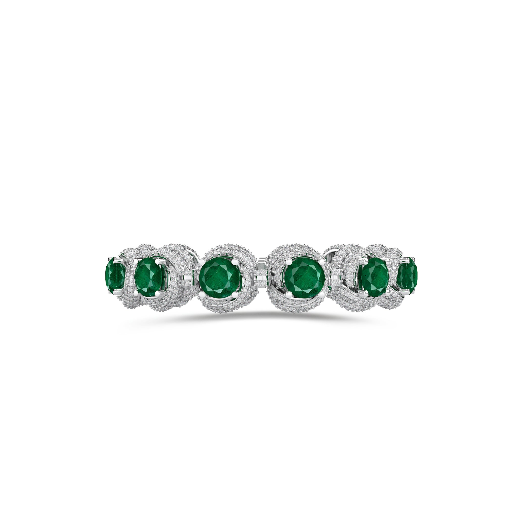 Flawless Knott Emerald and Diamond Bracelet