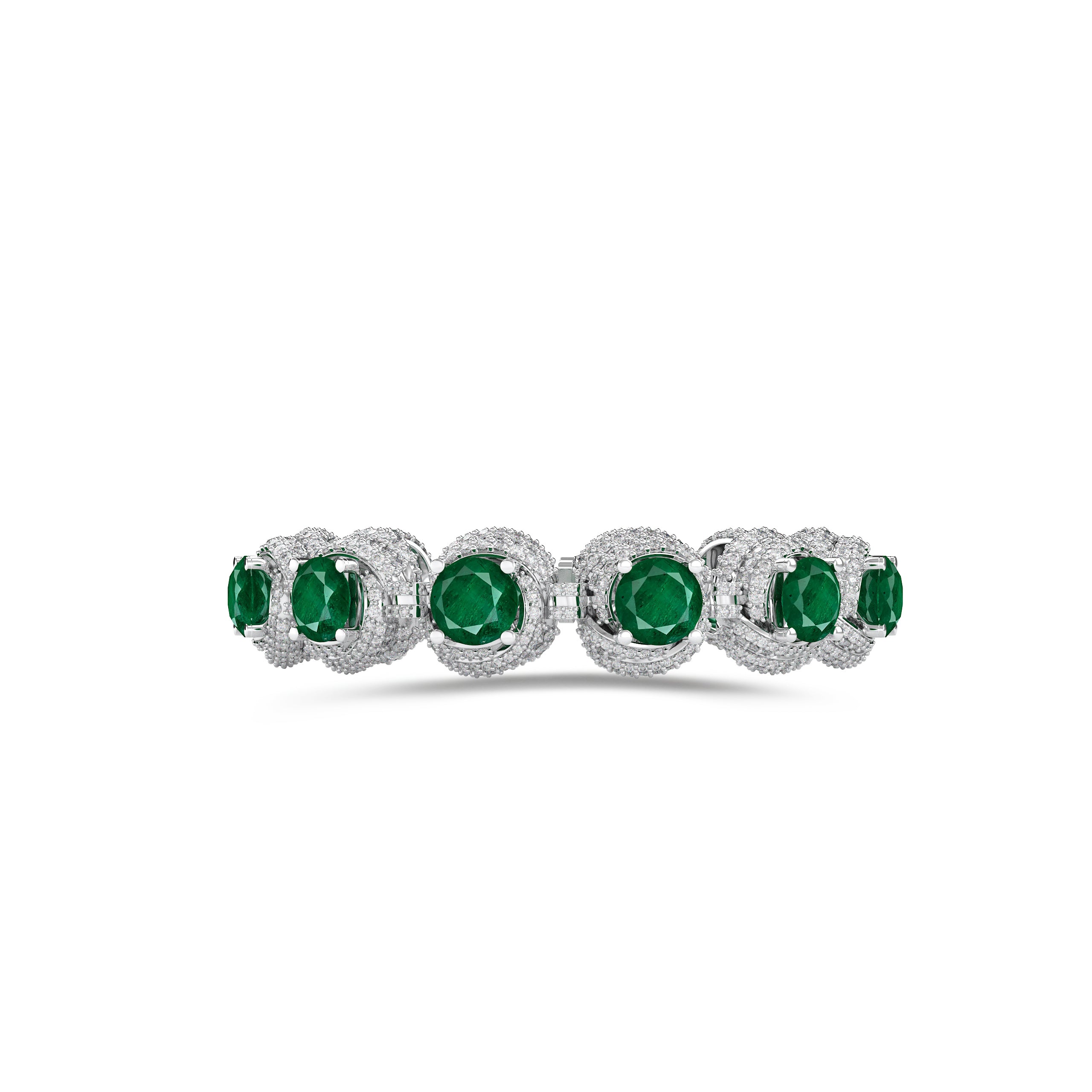Flawless Knott Emerald and Diamond Bracelet