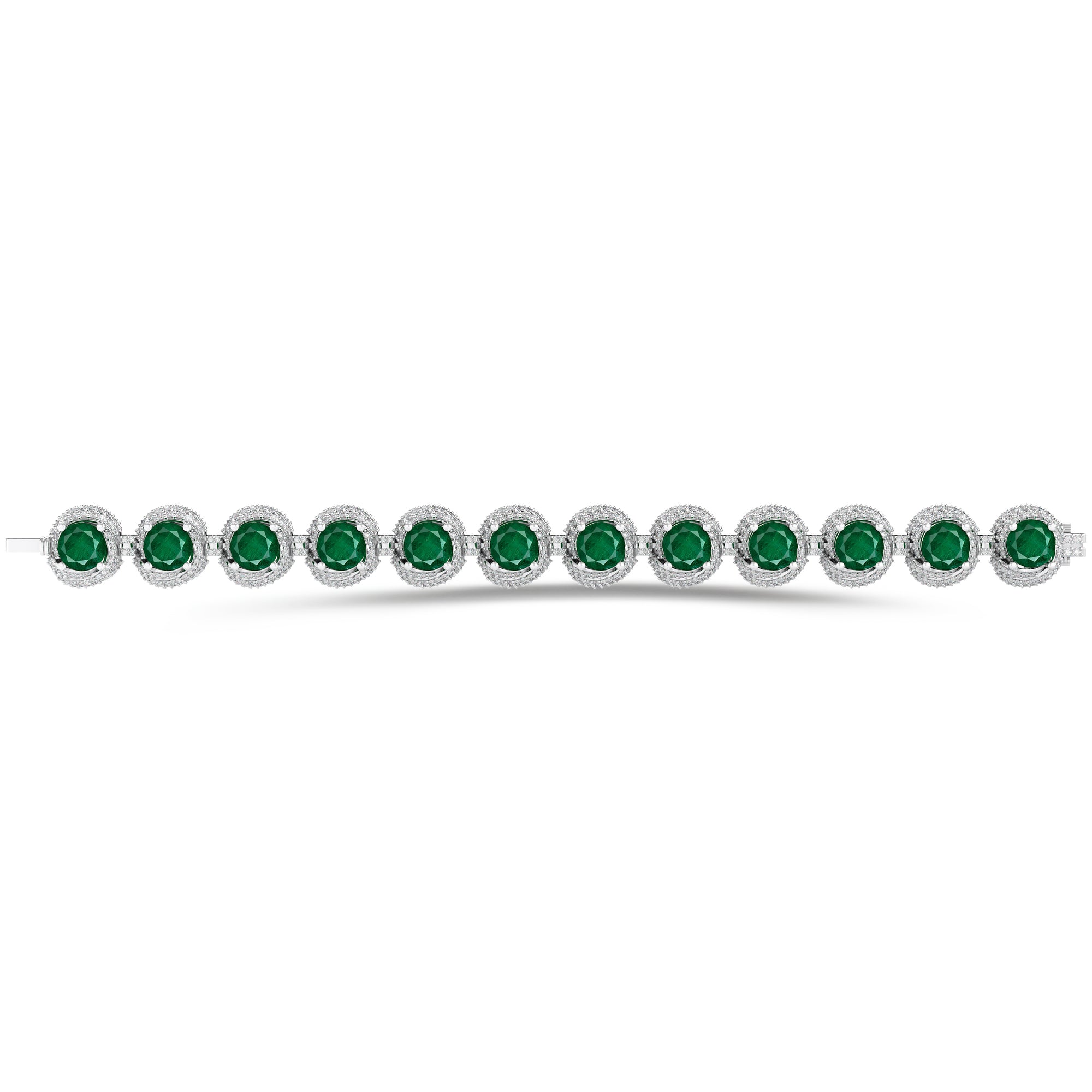 Flawless Knott Emerald and Diamond Bracelet
