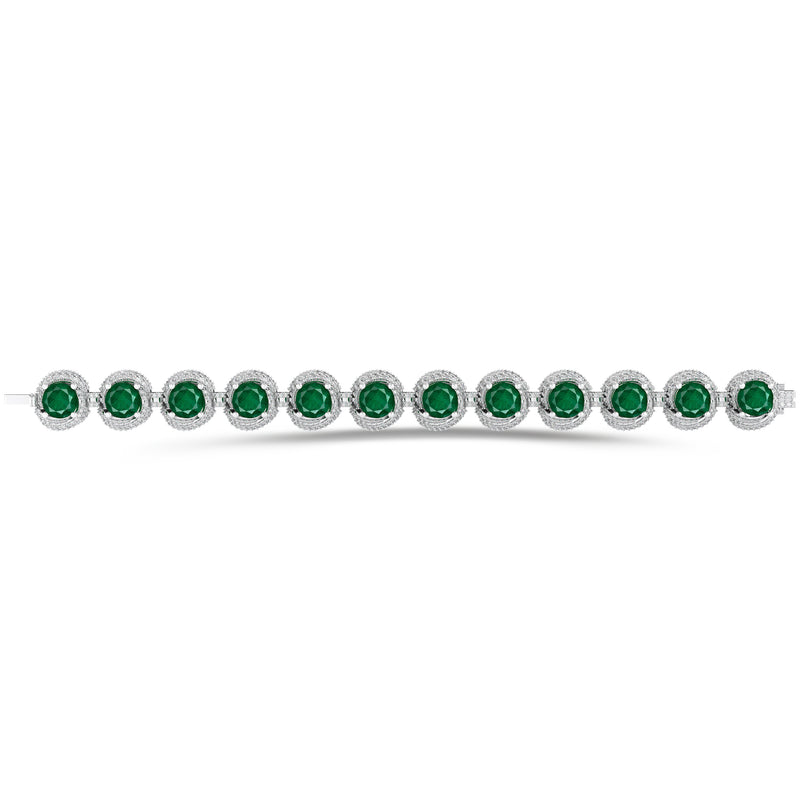 Flawless Knott Emerald and Diamond Bracelet