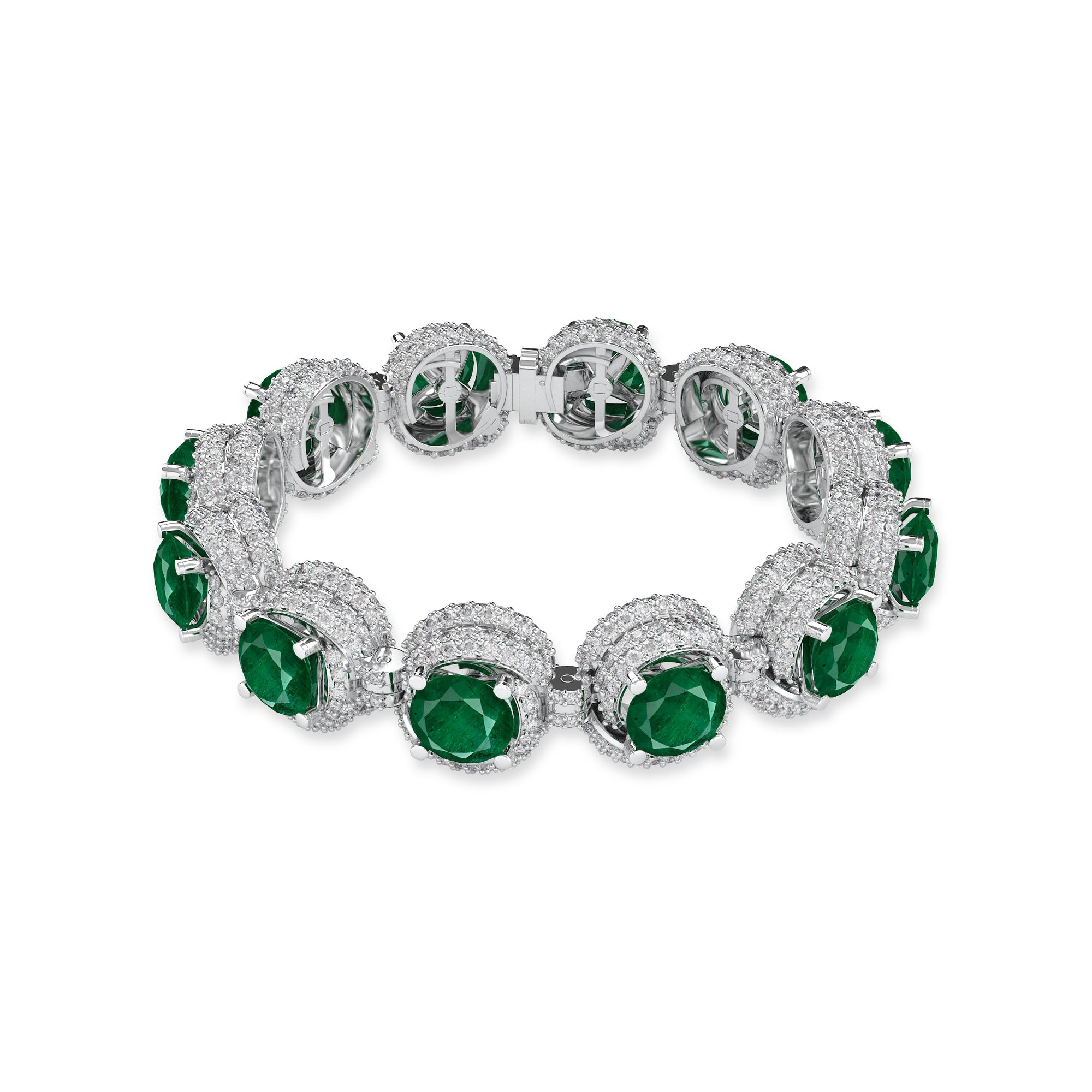 Flawless Knott Emerald and Diamond Bracelet