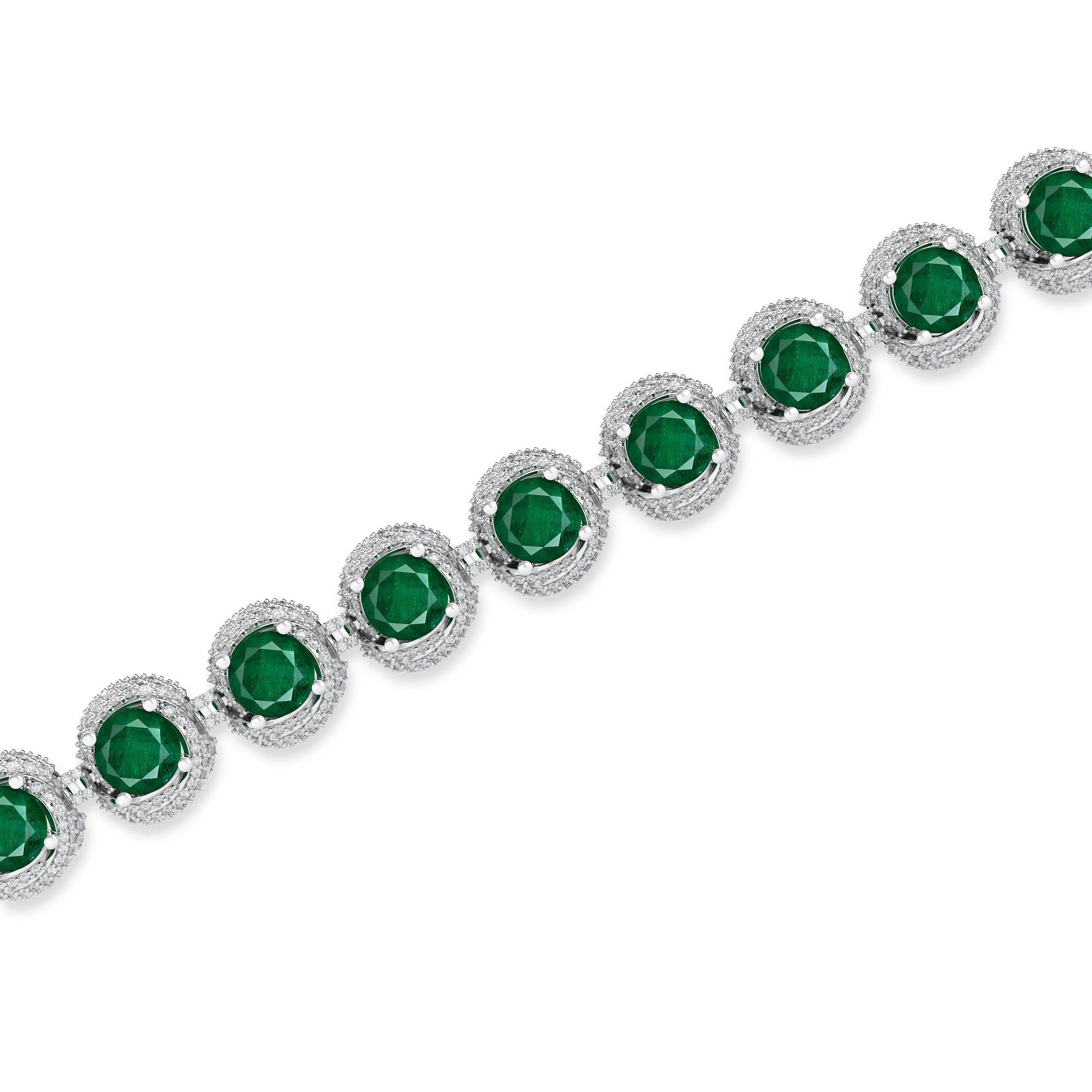 Flawless Knott Emerald and Diamond Bracelet