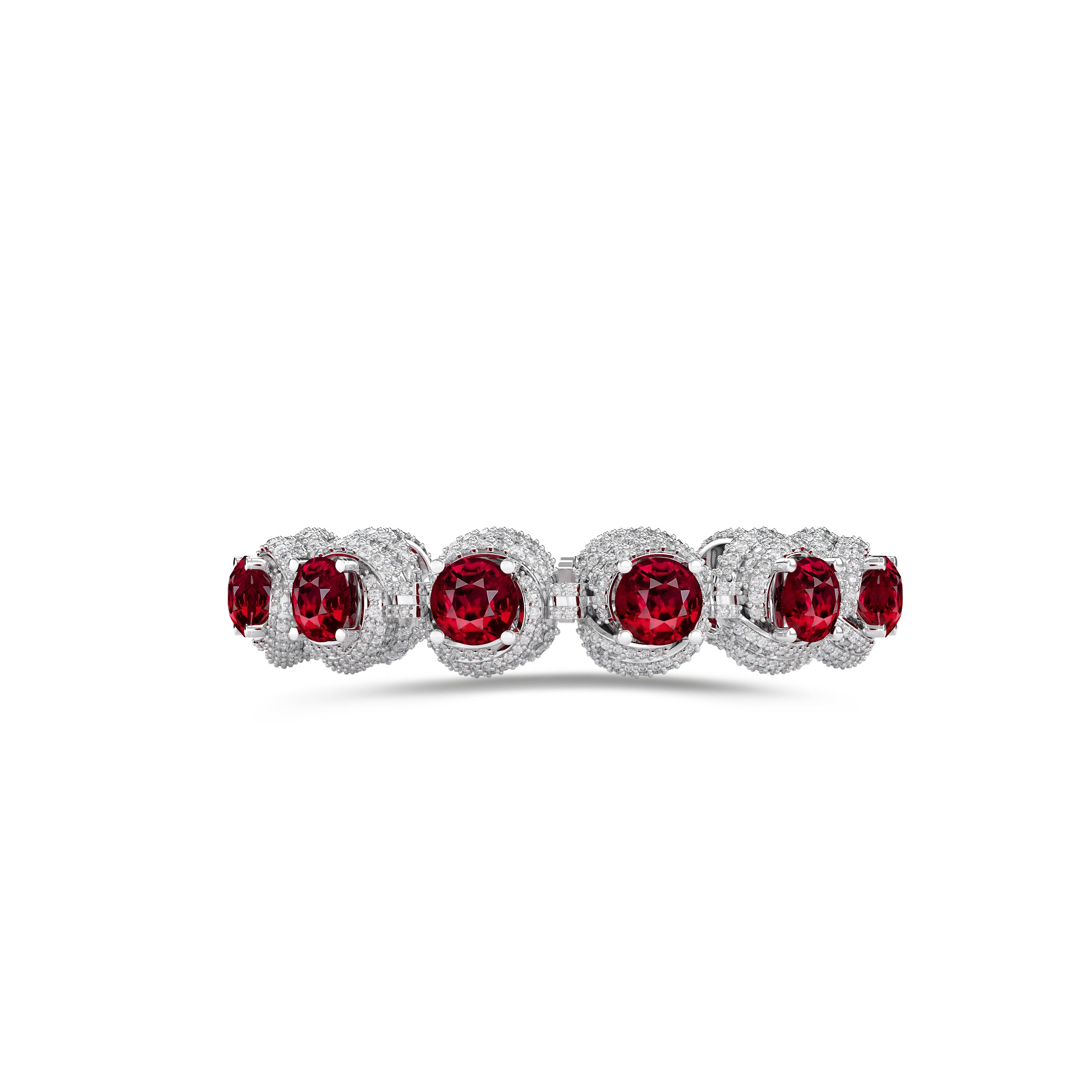 Flawless Knott Ruby and Diamond Bracelet