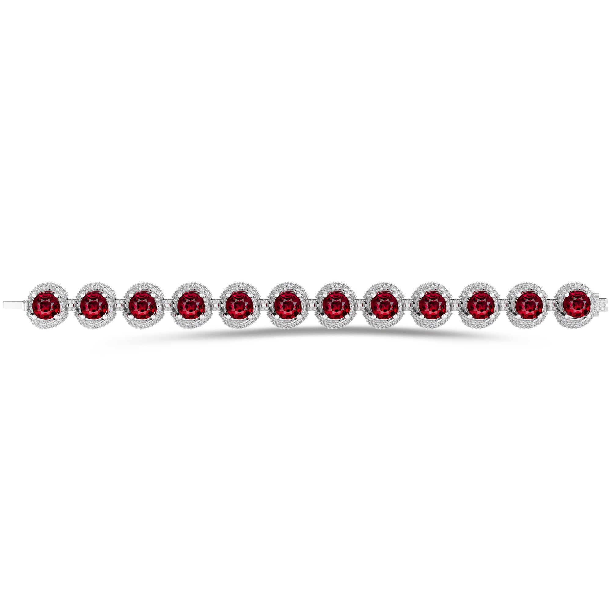 Flawless Knott Ruby and Diamond Bracelet