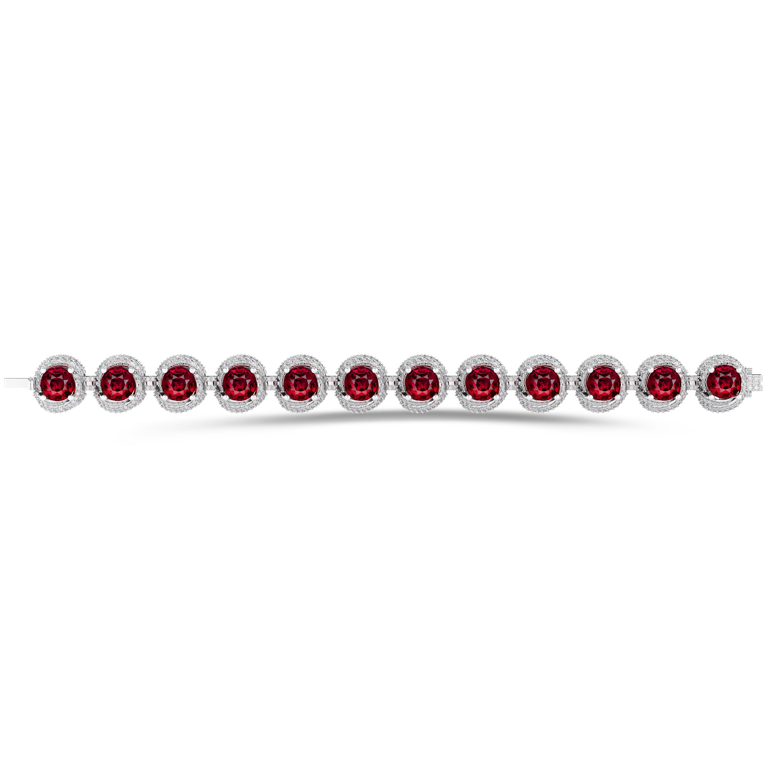 Flawless Knott Ruby and Diamond Bracelet