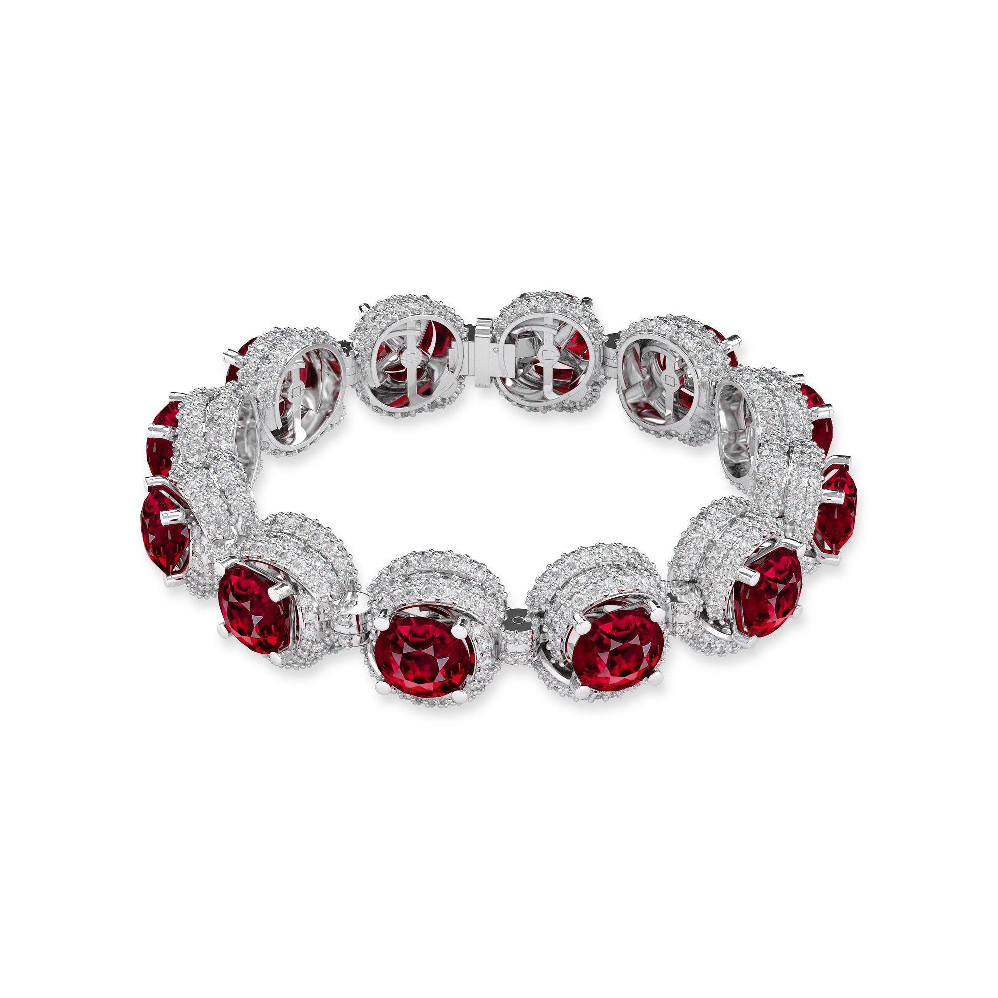 Flawless Knott Ruby and Diamond Bracelet