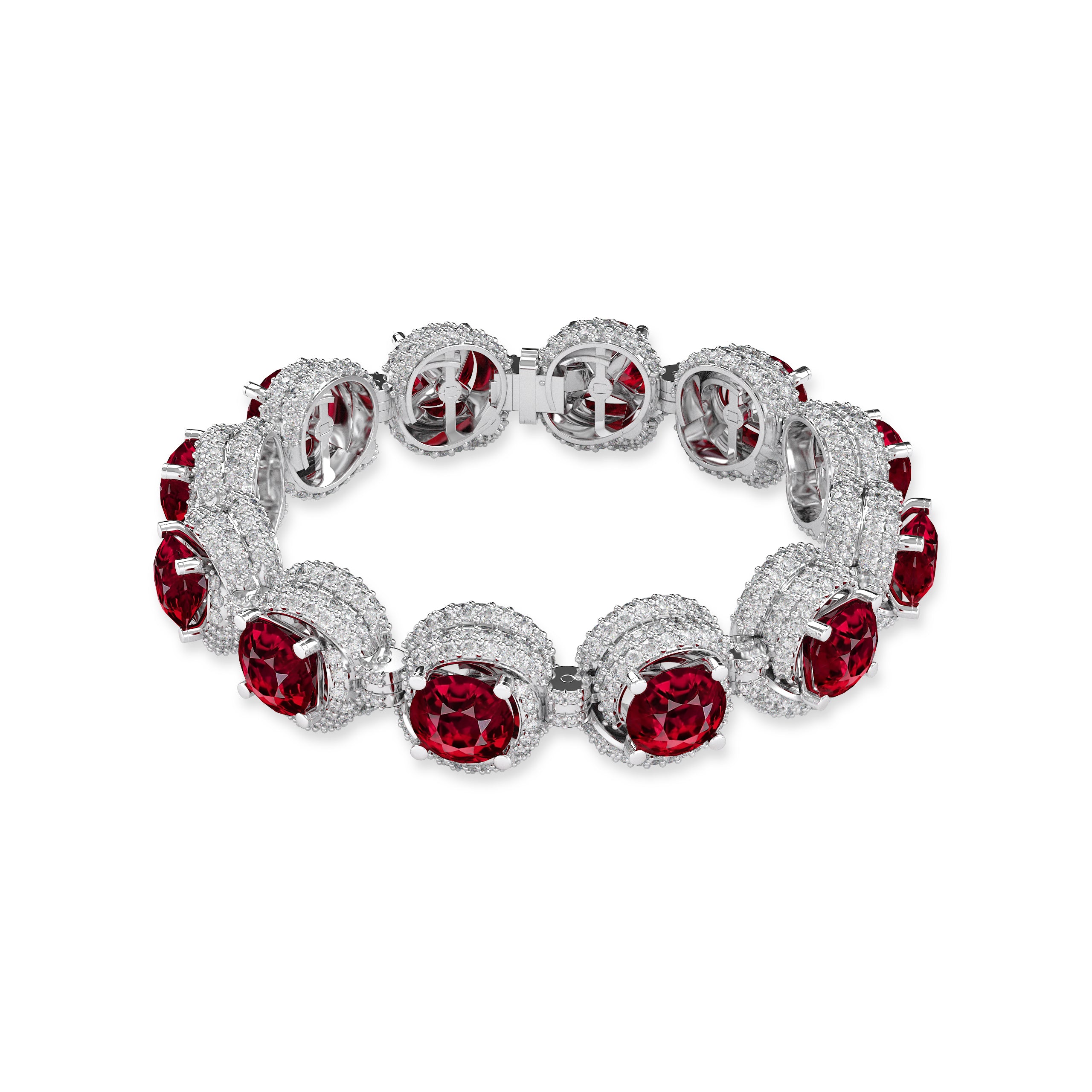 Flawless Knott Ruby and Diamond Bracelet