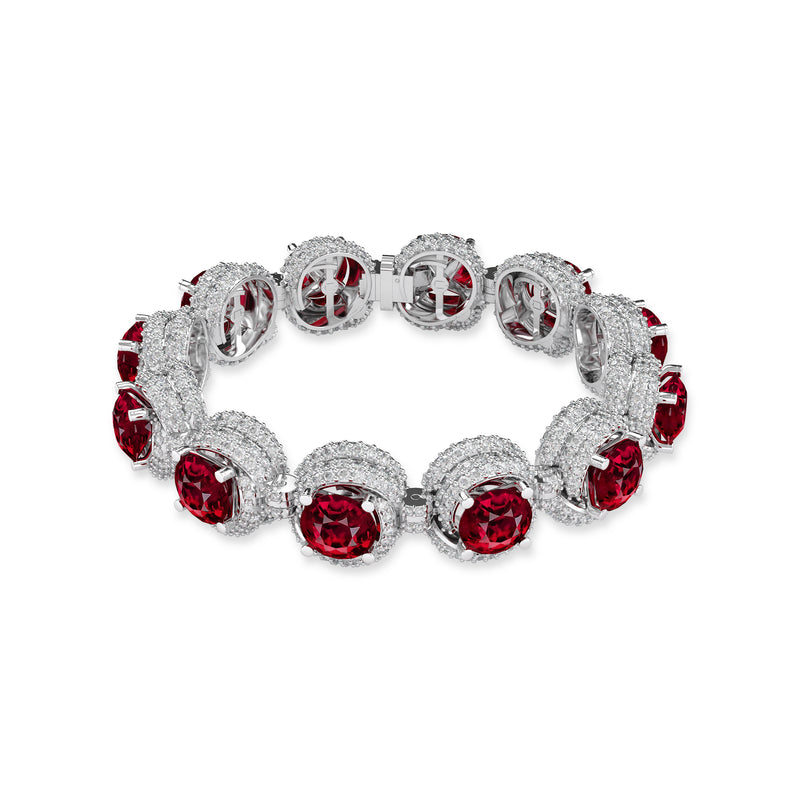 Flawless Knott Ruby and Diamond Bracelet