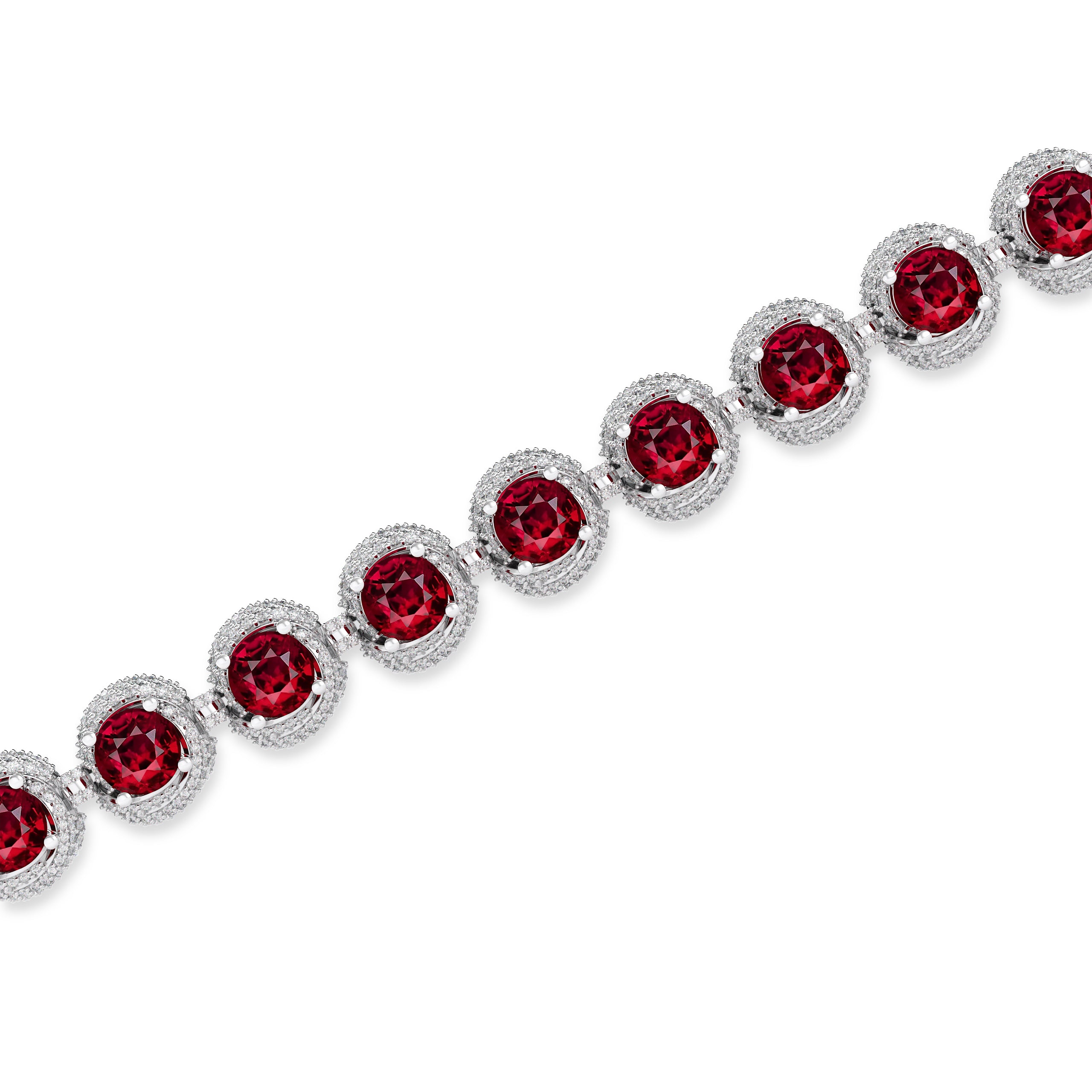 Flawless Knott Ruby and Diamond Bracelet
