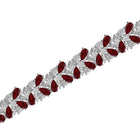 Ruby Pear and Diamond High Jewellery Bracelet