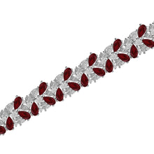 Ruby Pear and Diamond High Jewellery Bracelet