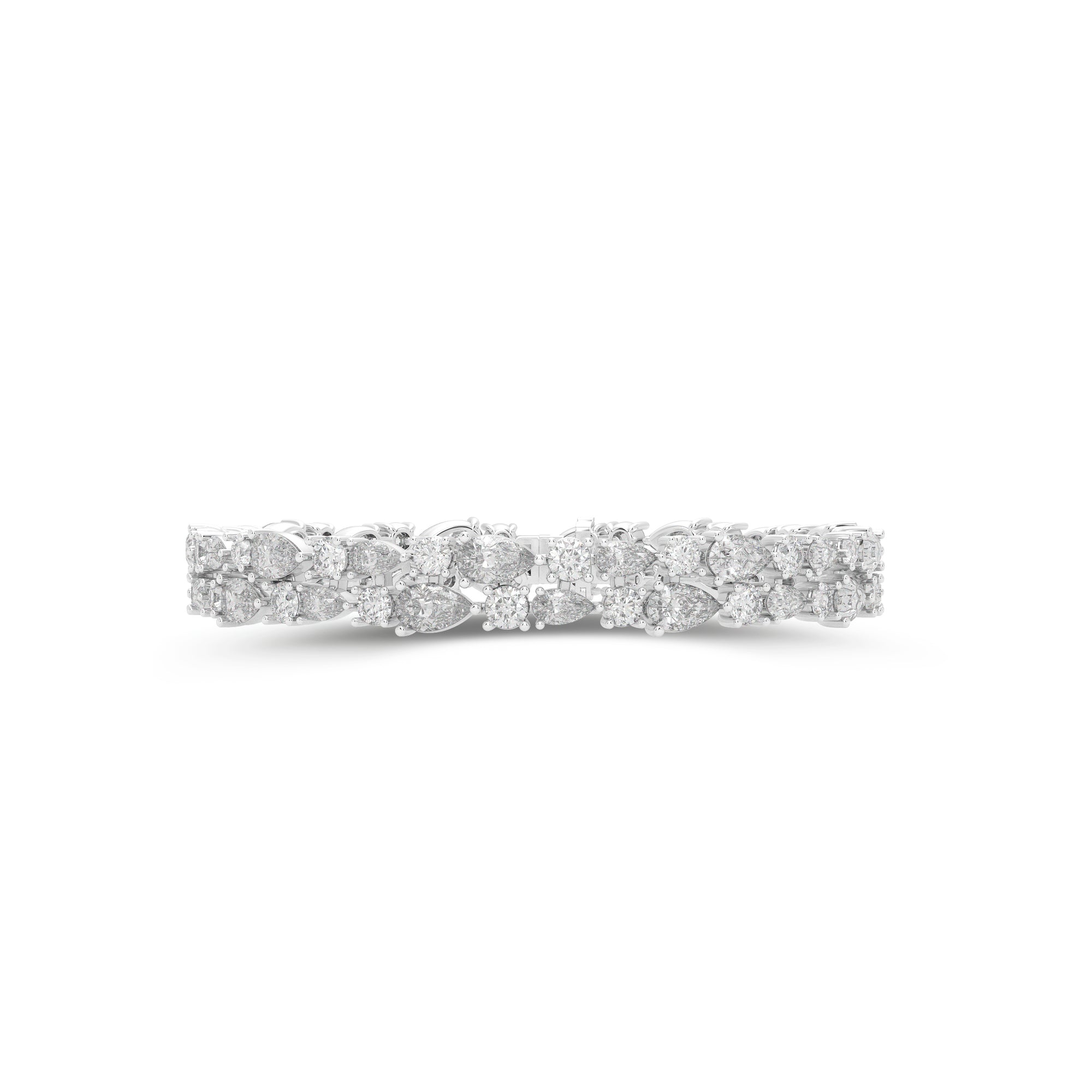 Pear-Shape and Round Diamond Classic Bracelet