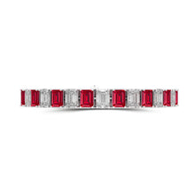 Ruby and Diamond Emerald Cut Bracelet