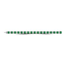 Emerald and Diamond Emerald Cut Bracelet