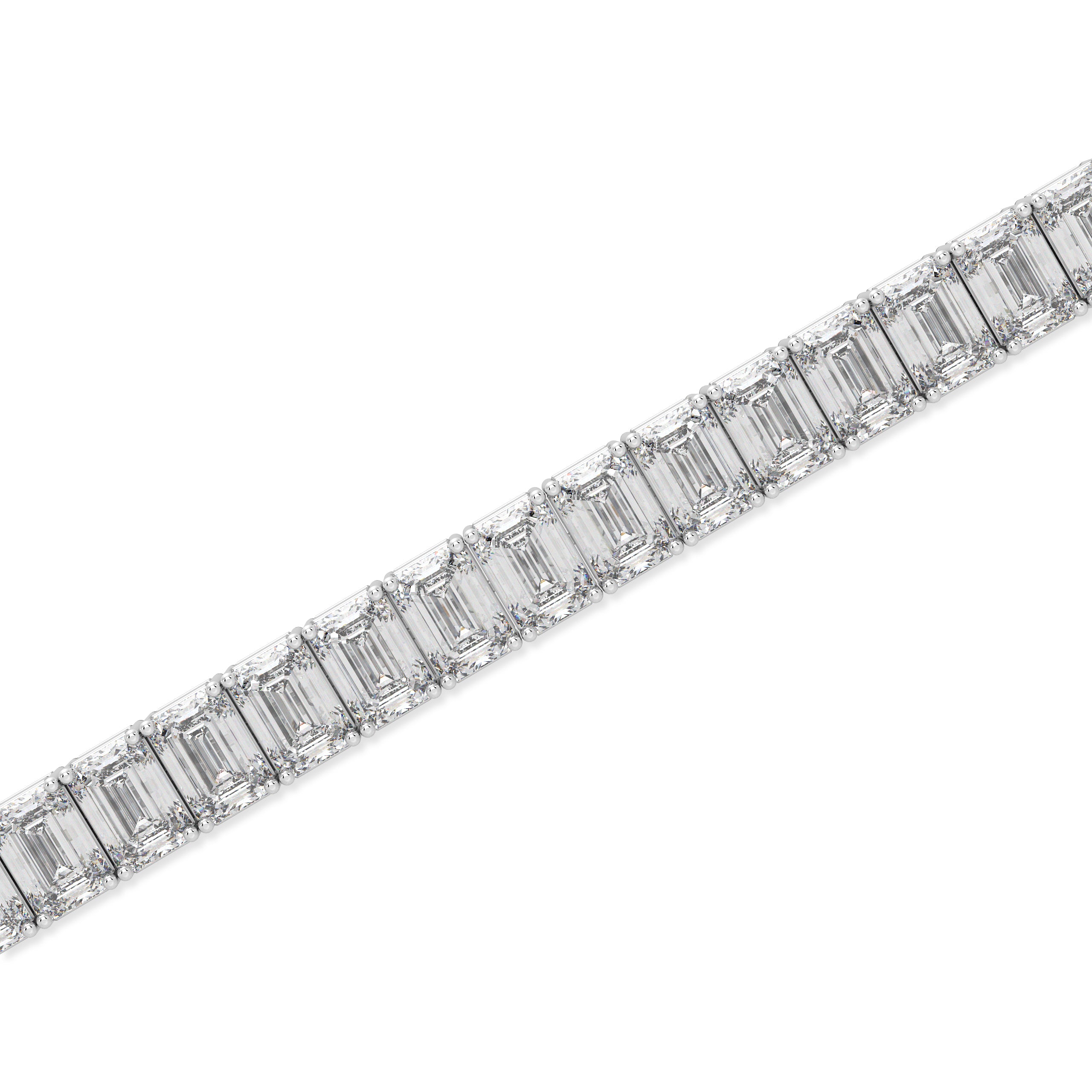 Diamond Emerald Cut Bracelet