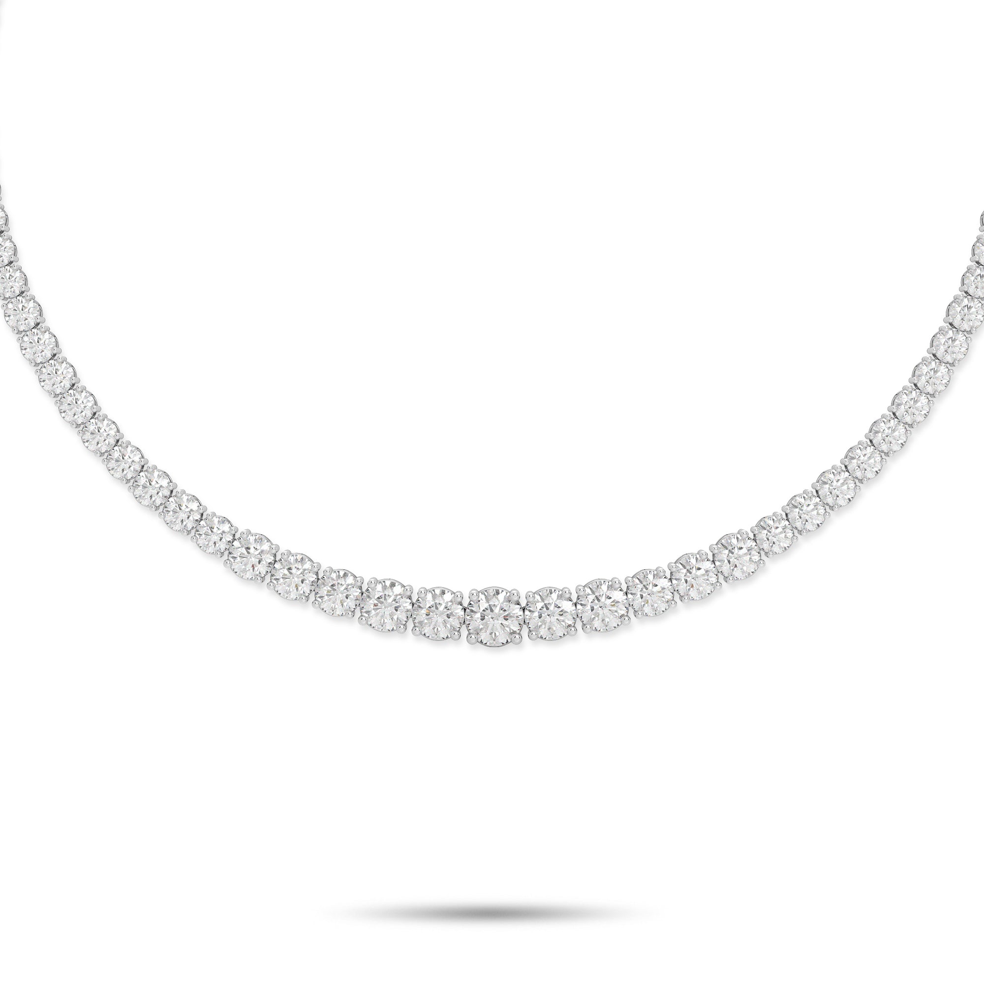 Round Diamond Graduated Necklace