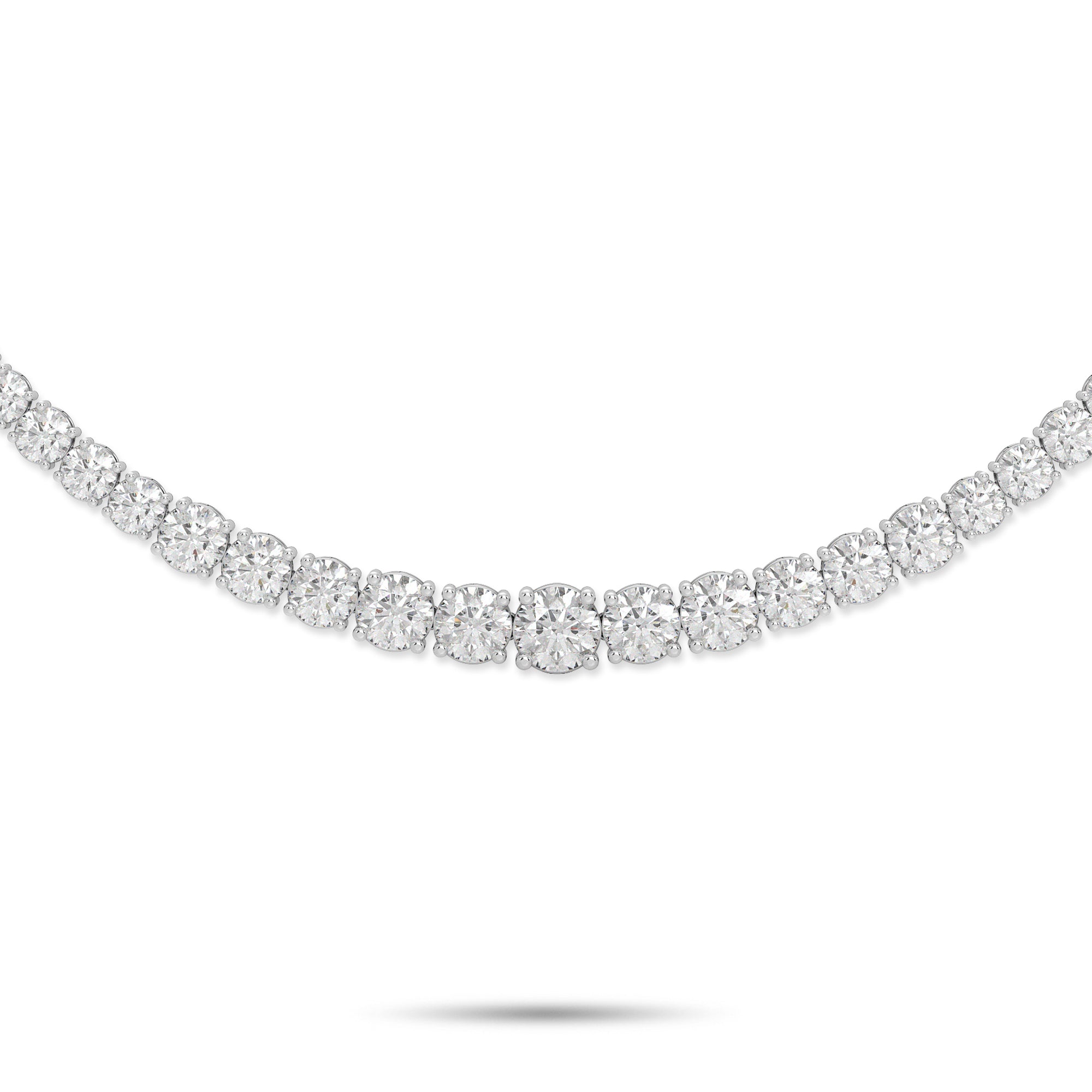 Round Diamond Graduated Necklace