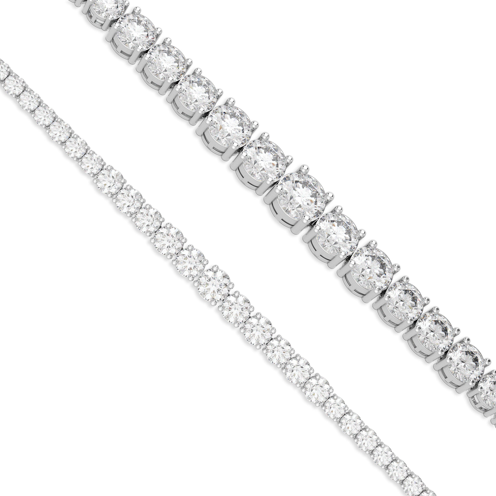 Round Diamond Graduated Necklace
