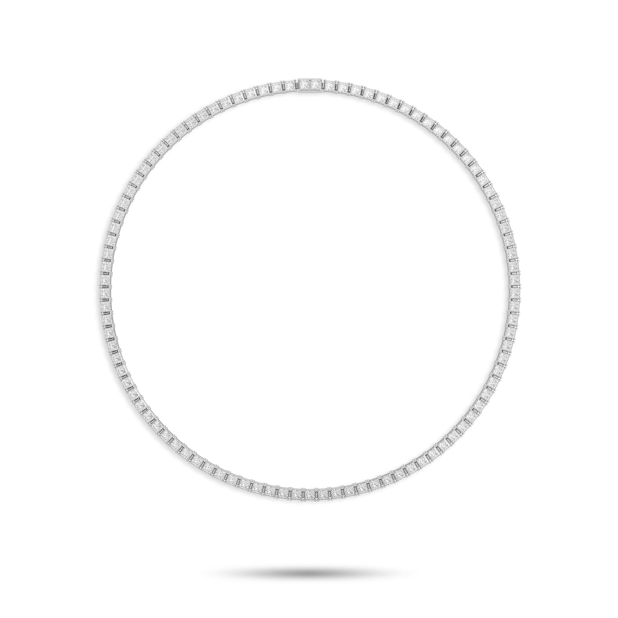 Princess Cut Diamond Necklace