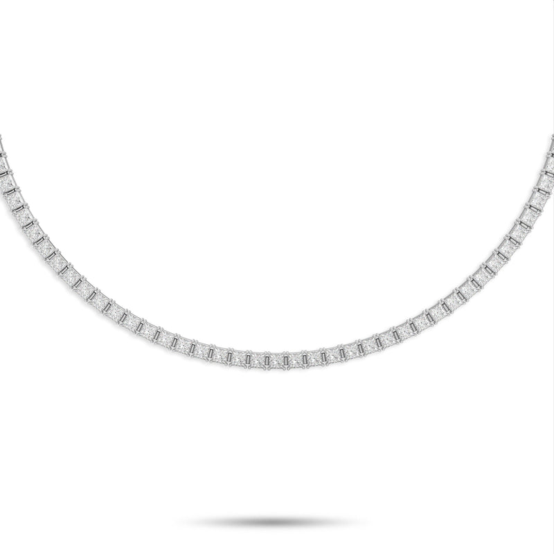 Princess Cut Diamond Necklace