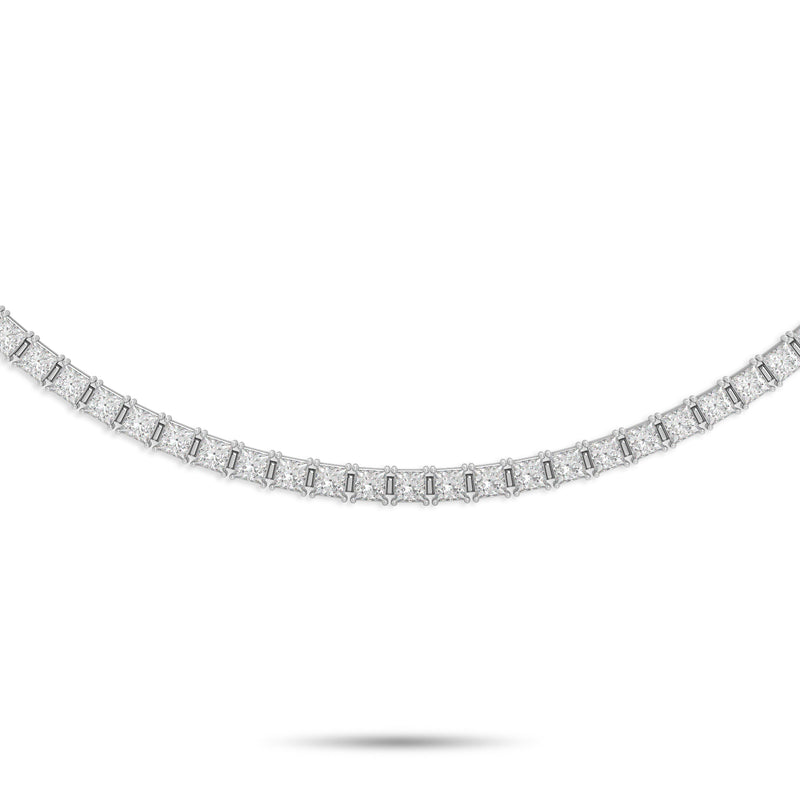 Princess Cut Diamond Necklace
