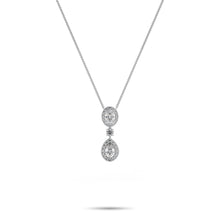 Icon Oval and Pear Shape Diamond Drop Necklace