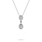 Icon Oval and Pear Shape Diamond Drop Necklace