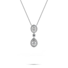 Icon Oval and Pear Shape Diamond Drop Necklace