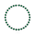 Knott Emerald and Diamond Necklace