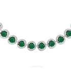 Knott Emerald and Diamond Necklace