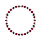 Knott Ruby and Diamond Necklace