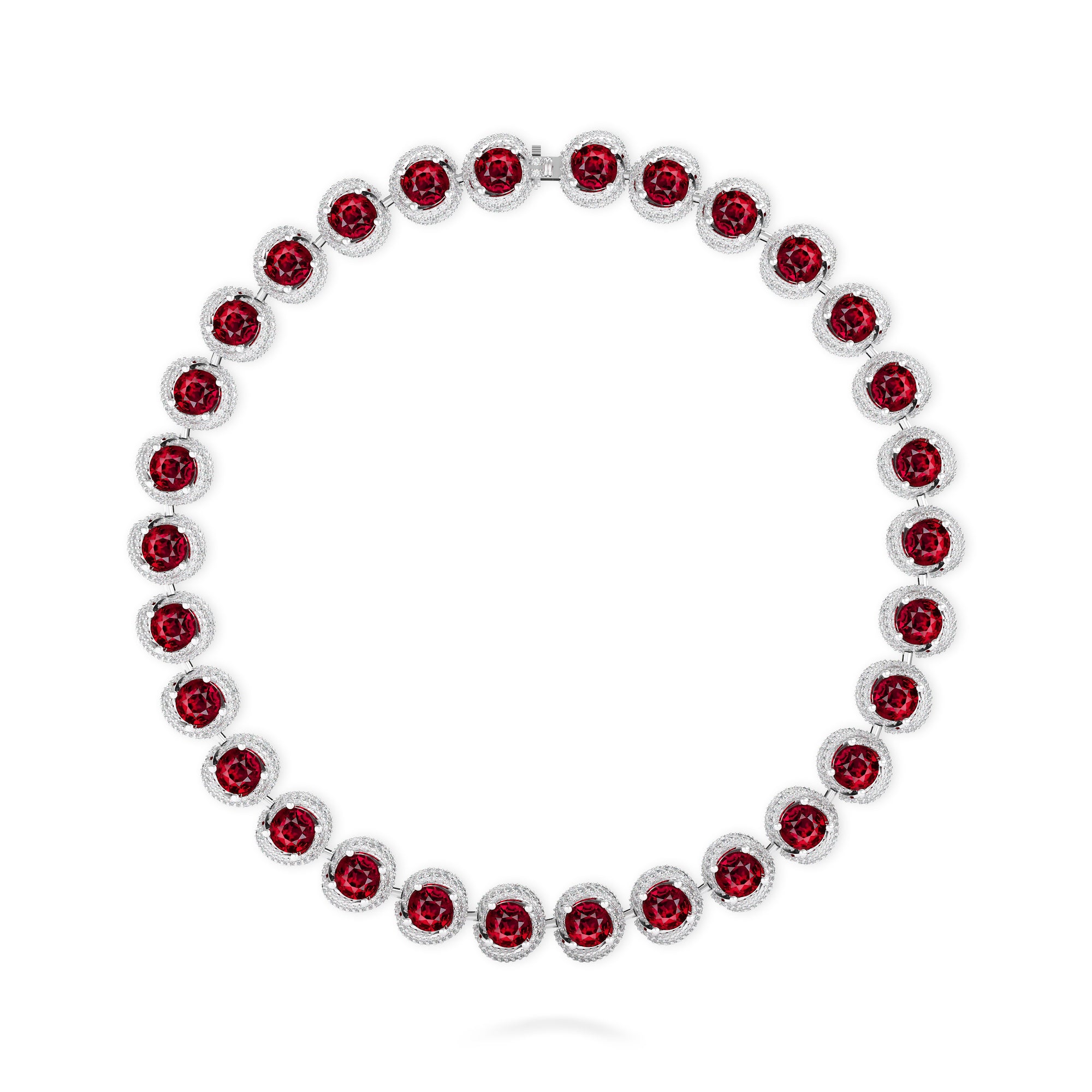 Knott Ruby and Diamond Necklace