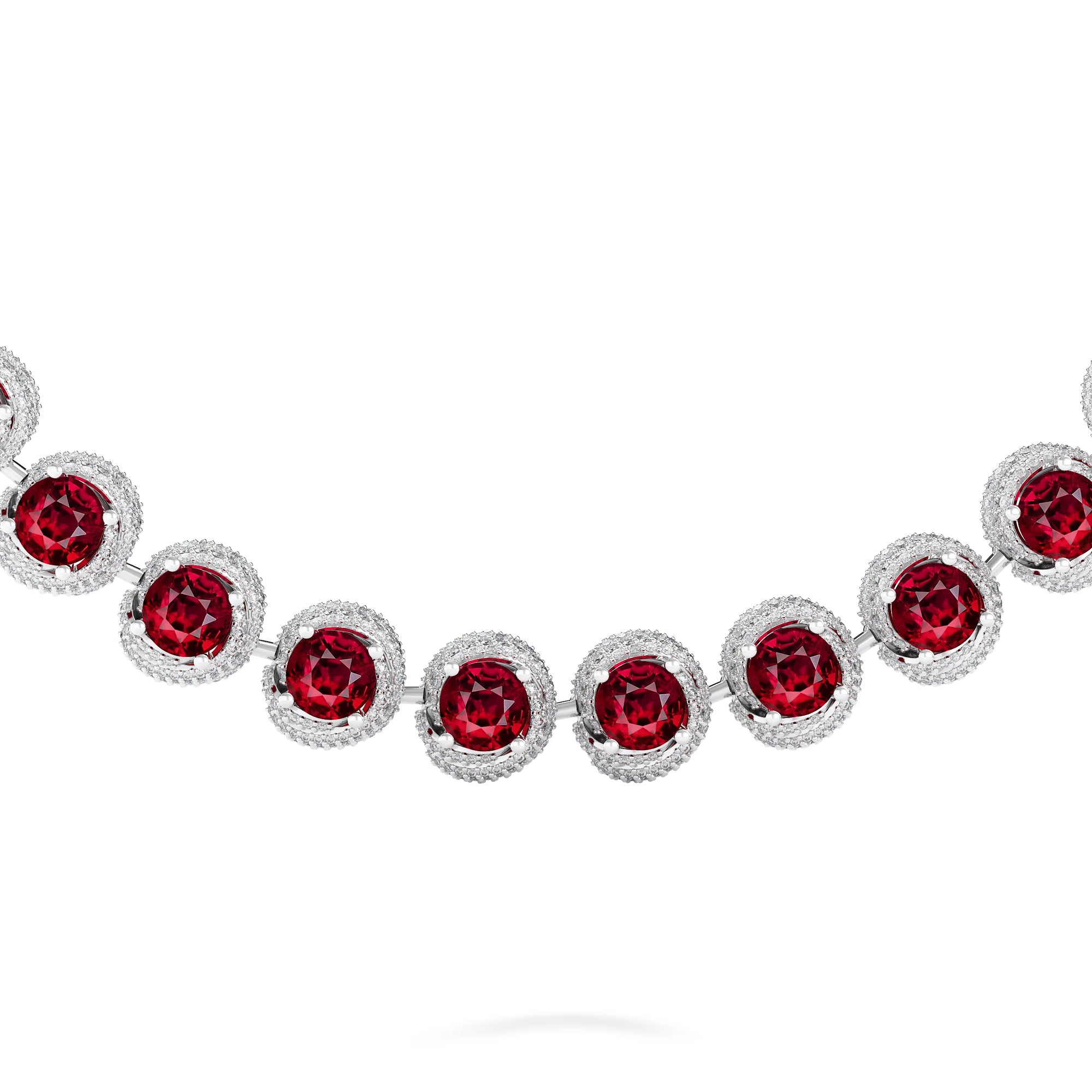 Knott Ruby and Diamond Necklace