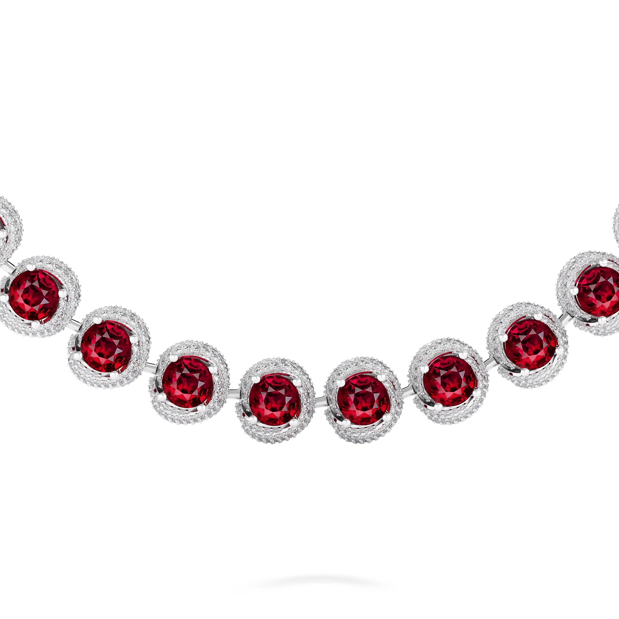 Knott Ruby and Diamond Necklace