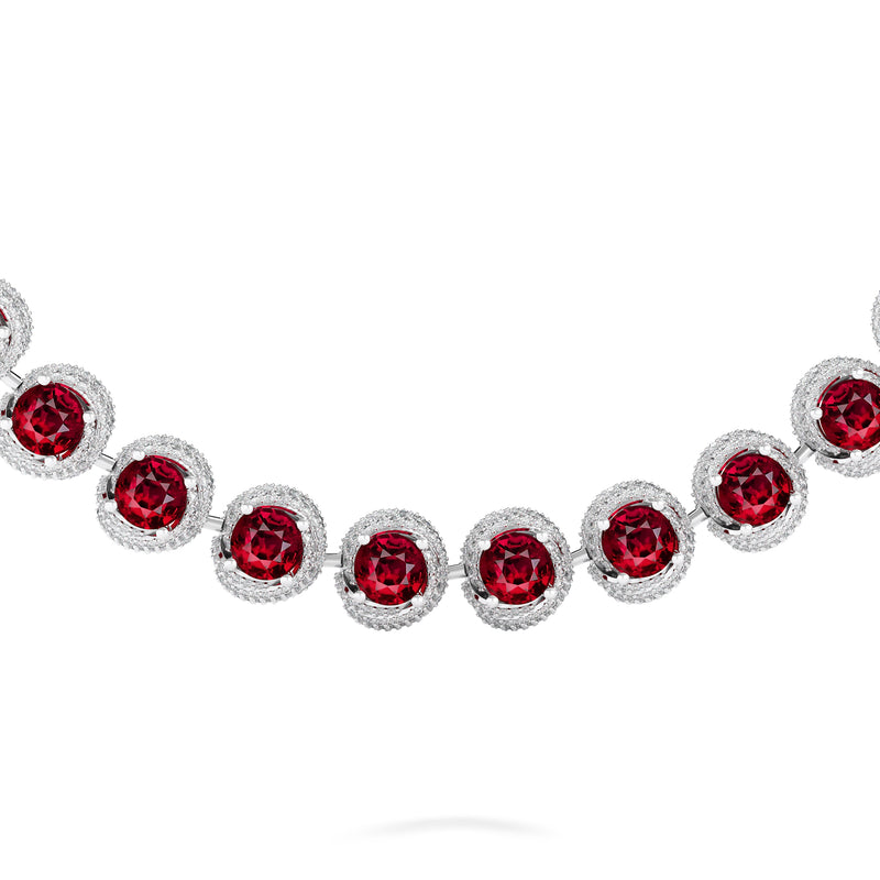 Knott Ruby and Diamond Necklace