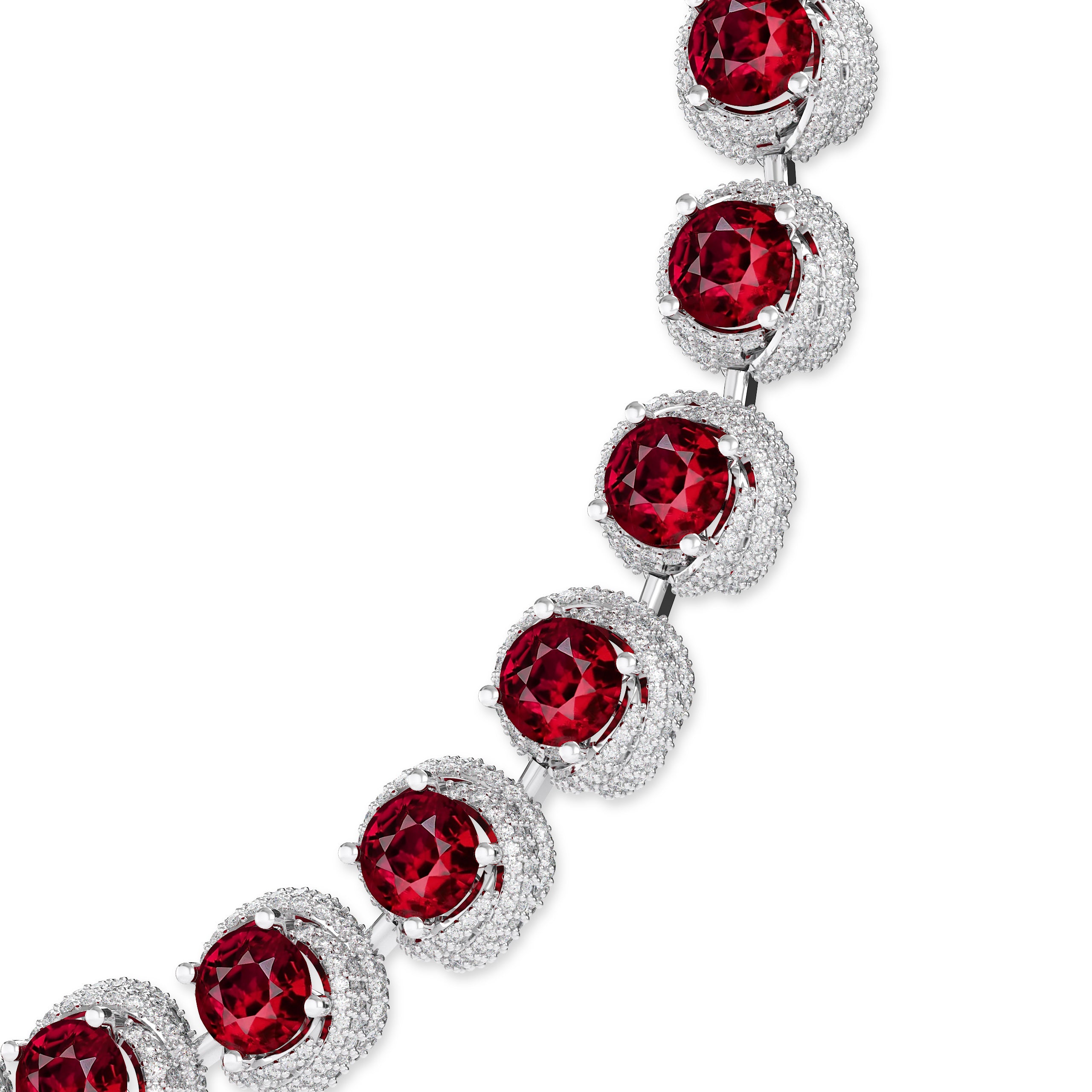 Knott Ruby and Diamond Necklace