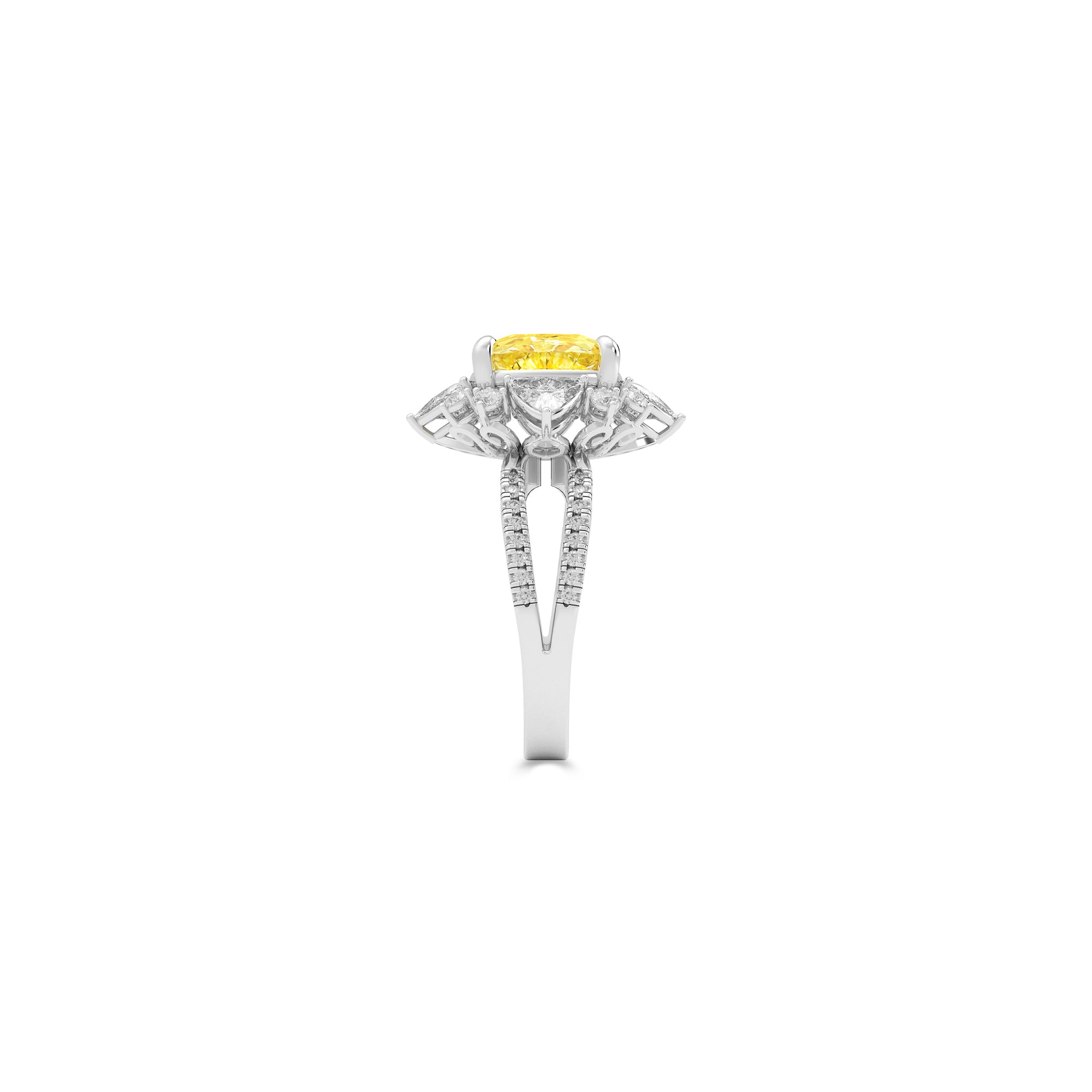 Yellow Diamond and Diamond Ring – Boutique Exclusive