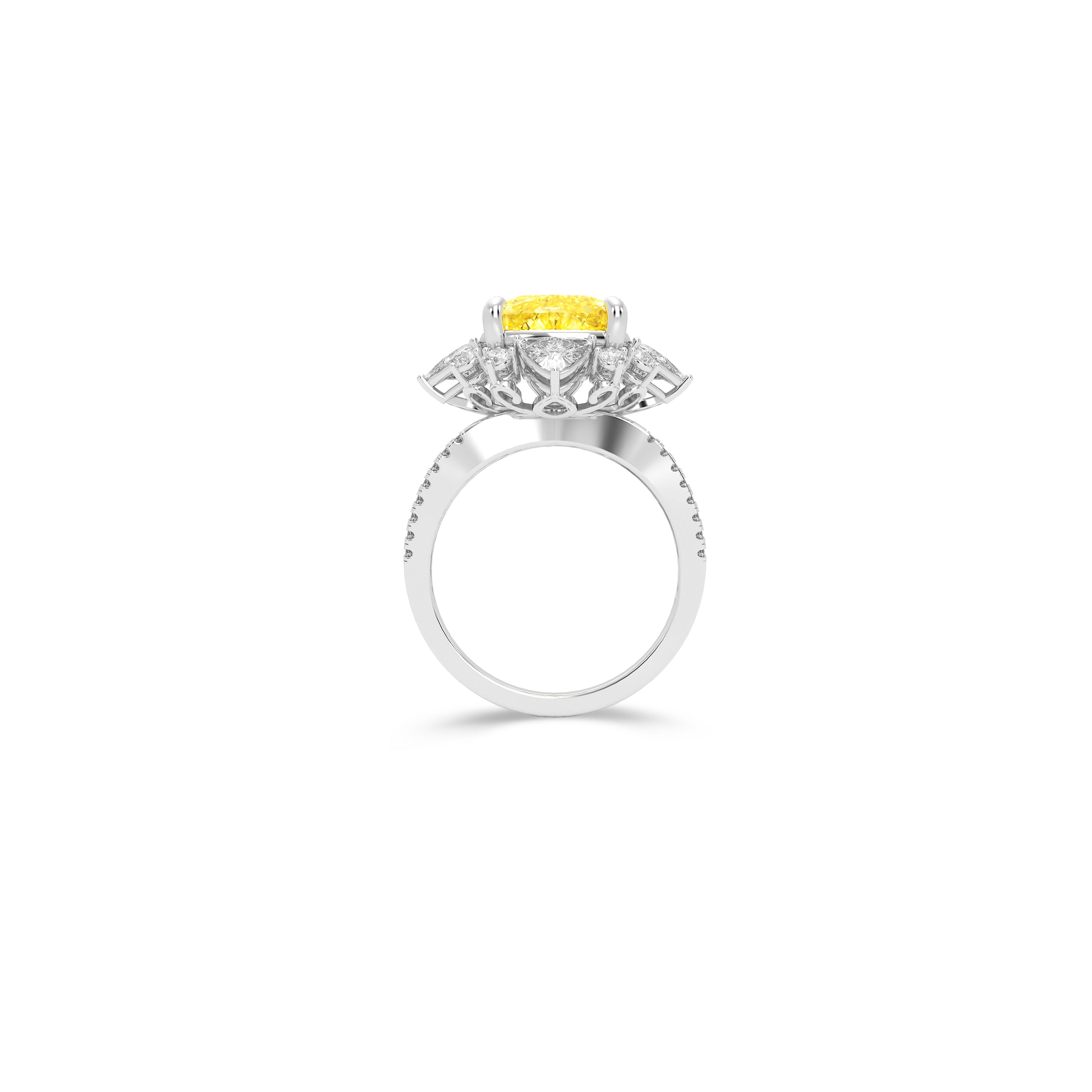 Yellow Diamond and Diamond Ring – Boutique Exclusive