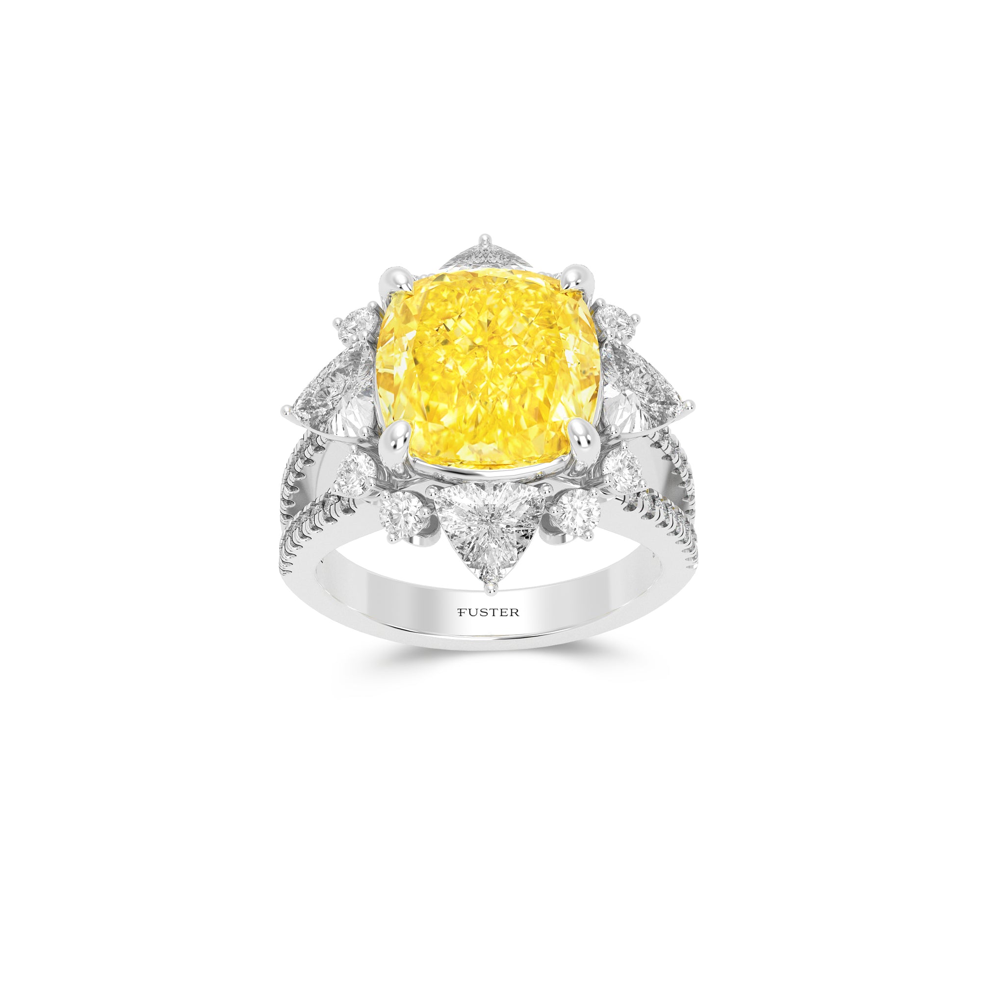 Yellow Diamond and Diamond Ring – Boutique Exclusive
