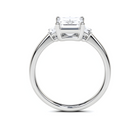 Emerald White Diamond And Baguette Engagement Ring