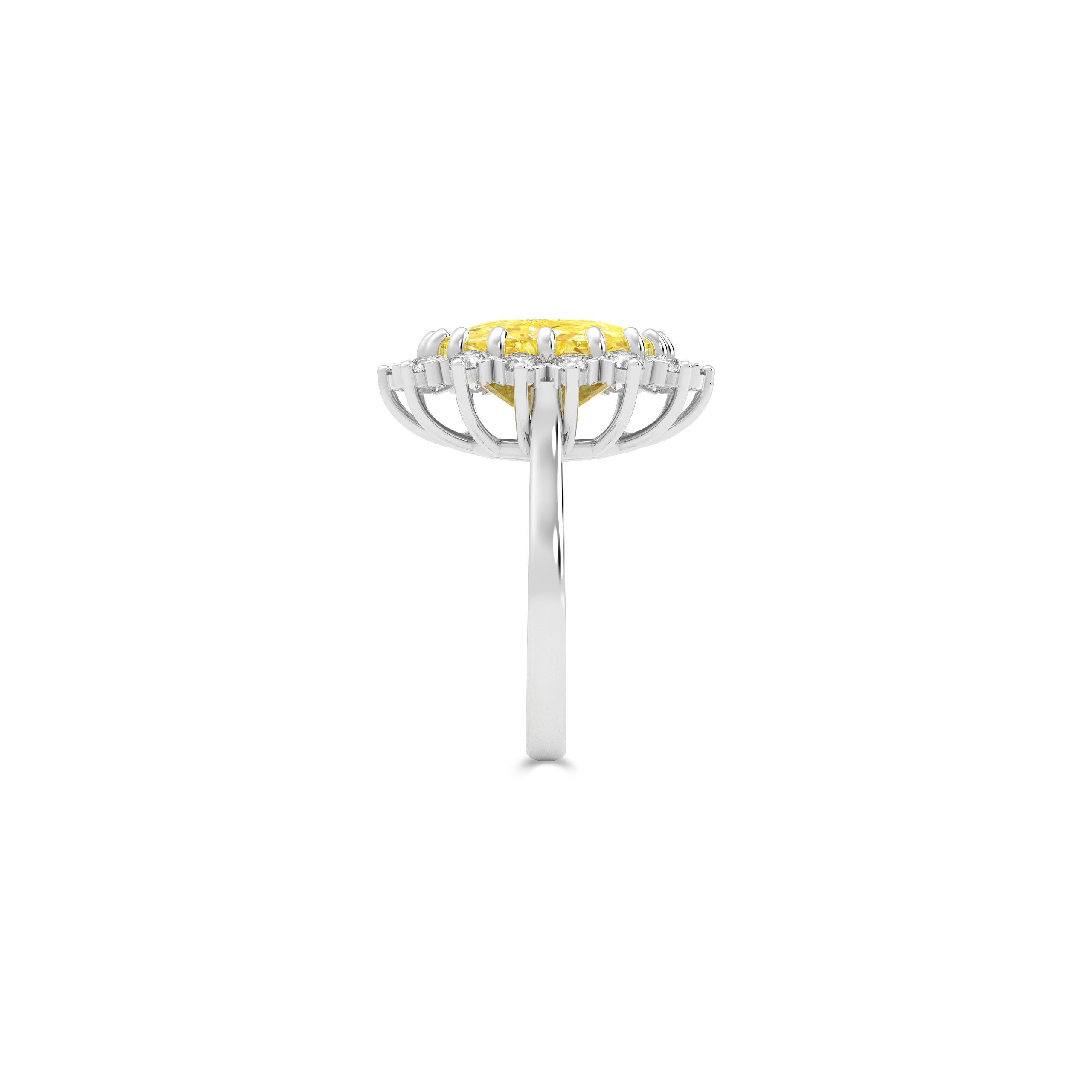 Fancy Intense Yellow Internally Flawless Cushion Diamond Solitaire Ring – Boutique Exclusive