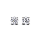 Pendientes de diamantes redondos de 4 puntas