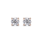 Pendientes de diamantes redondos de 4 puntas