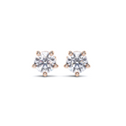 Pendientes de diamantes redondos de 5 puntas