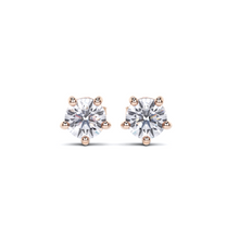Pendientes de diamantes redondos de 5 puntas