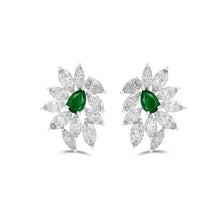 Anastasia’s Emerald & Diamond Cluster Earrings