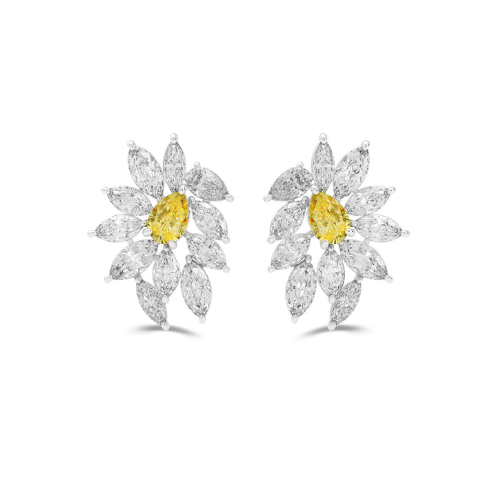 Boucles d'oreilles en diamant Golden Radiance d'Anastasia